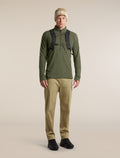 Men's Merino 400 RealFleece™  Grid Peaksland Long Sleeve Half Zip Dark Loden - 4