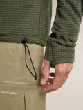 Men's Merino 400 RealFleece™  Grid Peaksland Long Sleeve Half Zip Dark Loden - 7