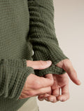 Men's Merino 400 RealFleece™  Grid Peaksland Long Sleeve Half Zip Dark Loden - 9