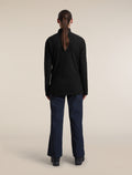 Women's Merino 400 RealFleece™  Grid Peaksland Long Sleeve Half Zip Black - 10