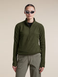 Women's Merino 400 RealFleece™  Grid Peaksland Long Sleeve Half Zip Dark Loden - 5