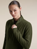 Women's Merino 400 RealFleece™  Grid Peaksland Long Sleeve Half Zip Dark Loden - 6