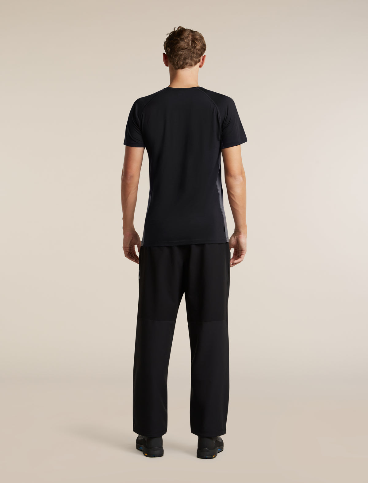 Men's Merino Blend 125 Cool-Lite™ Sphere Short Sleeve T Shirt Colour Block Black/Obsidian - 7