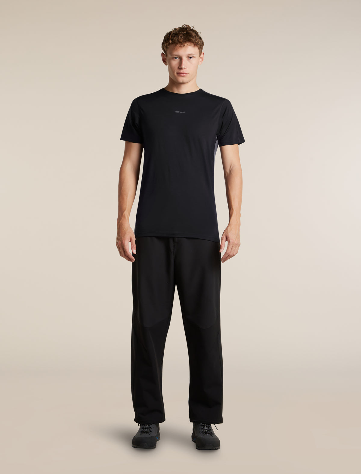 Men's Merino Blend 125 Cool-Lite™ Sphere Short Sleeve T Shirt Colour Block Black/Obsidian - 3