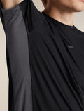 Men's Merino Blend 125 Cool-Lite™ Sphere Short Sleeve T Shirt Colour Block Black/Obsidian - 8