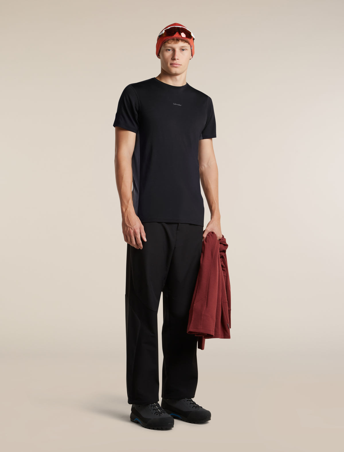 Men's Merino Blend 125 Cool-Lite™ Sphere Short Sleeve T Shirt Colour Block Black/Obsidian - 4