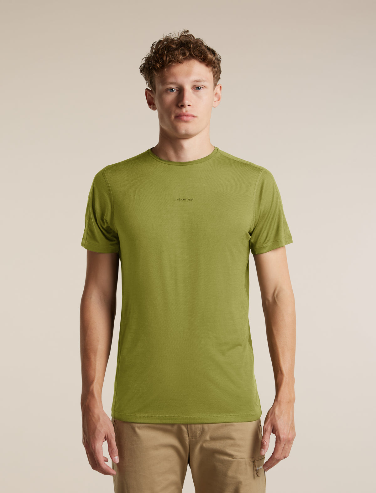 Men's Merino Blend 125 Cool-Lite™ Sphere Short Sleeve T Shirt Colour Block Sphagnum/Dark Loden - 1
