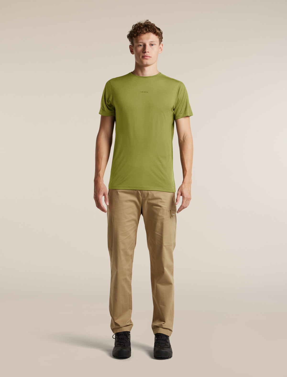 Men's Merino Blend 125 Cool-Lite™ Sphere Short Sleeve T Shirt Colour Block Sphagnum/Dark Loden - 3