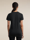 Women's Merino Blend 125 Cool-Lite™ Sphere Short Sleeve T Shirt Colour Block Black/Jet Heather - 2