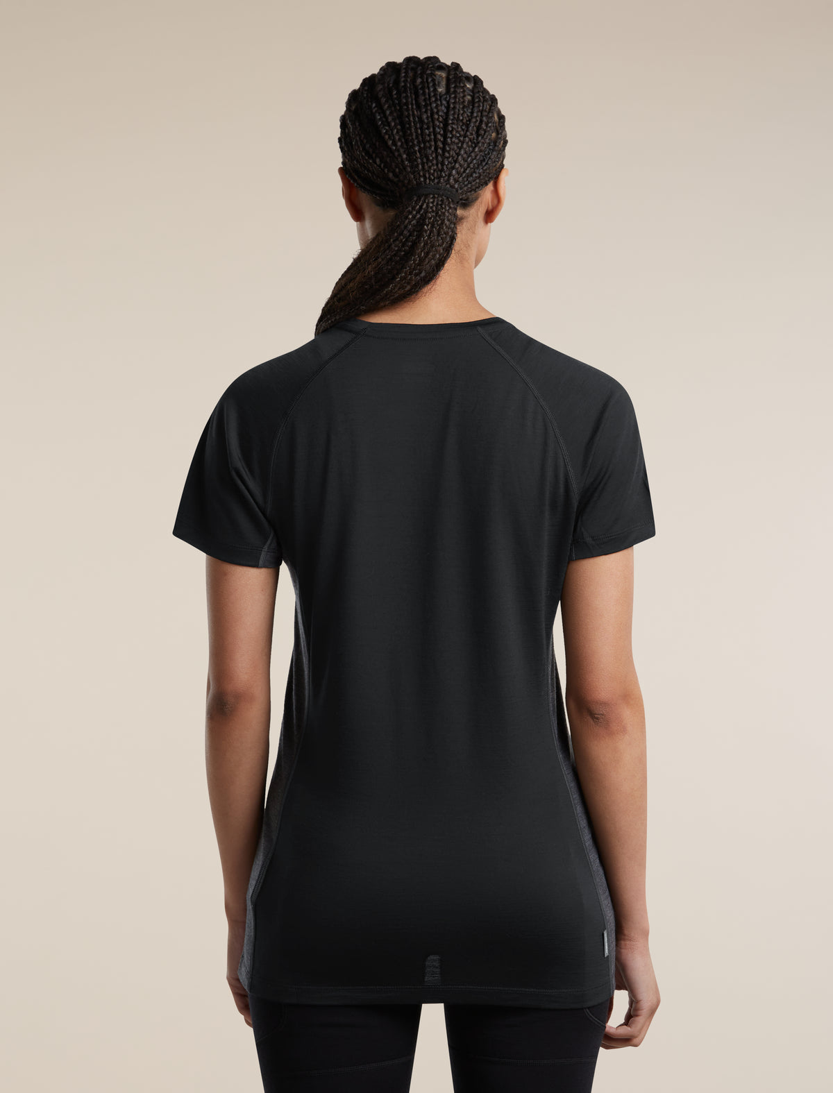 Women's Merino Blend 125 Cool-Lite™ Sphere Short Sleeve T Shirt Colour Block Black/Jet Heather - 2