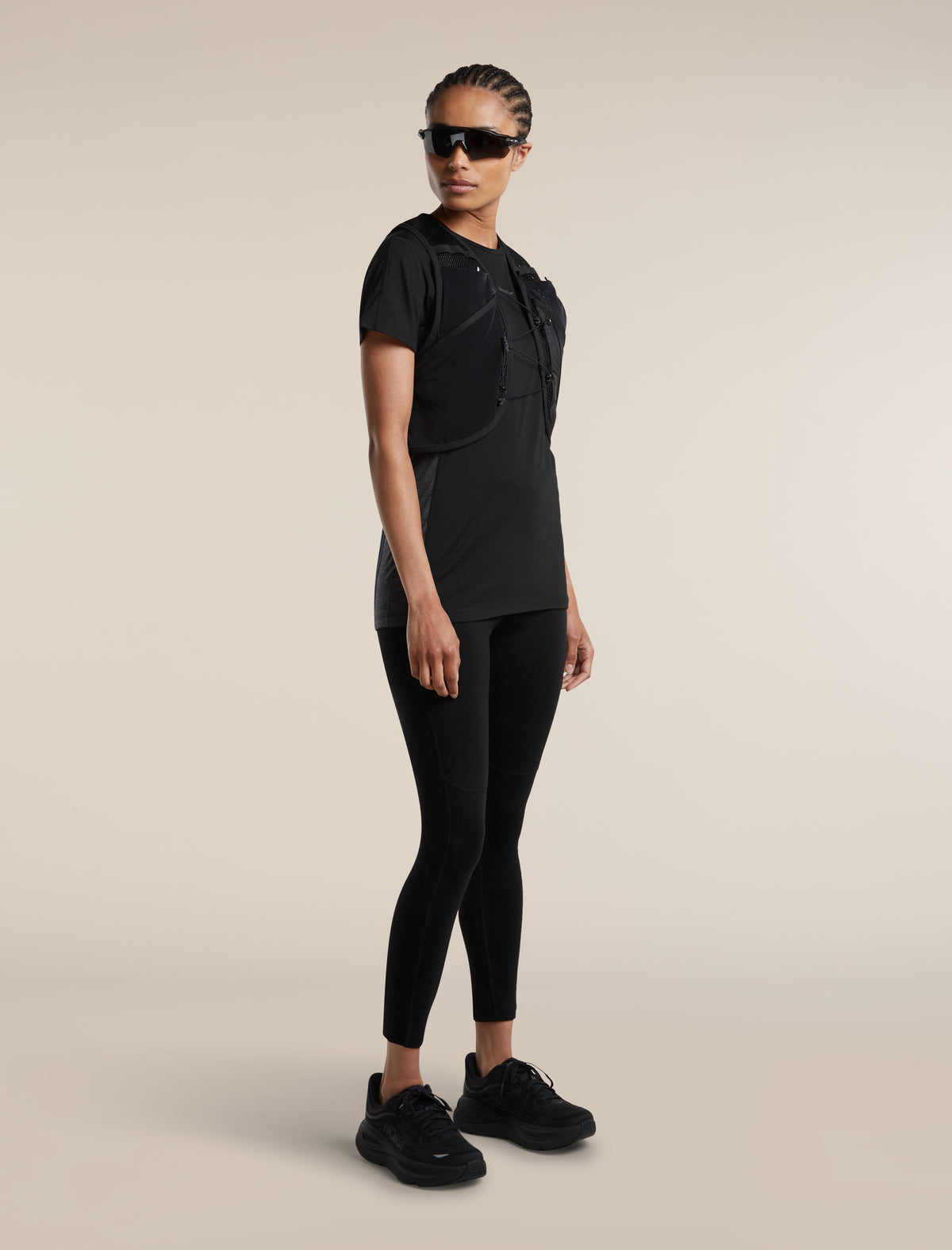 Women's Merino Blend 125 Cool-Lite™ Sphere Short Sleeve T Shirt Colour Block Black/Jet Heather - 4
