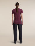 Women's Merino Blend 125 Cool-Lite™ Sphere Short Sleeve T Shirt Colour Block Dark Berry/Grey Plum - 7