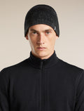 Unisex Merino 260 Oasis Vertex Reversible Beanie Chillwave Black/Obsidian - 1