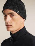 Unisex Merino 260 Oasis Vertex Reversible Beanie Chillwave Black/Obsidian - 13