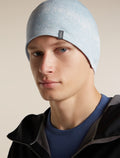 Unisex Merino 260 Oasis Vertex Reversible Beanie Chillwave Snow/Zinc Blue - 13