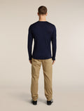 Men's Merino 200 Oasis Long Sleeve Crewe Skiing Yeti Midnight Navy - 4