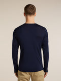 Men's Merino 200 Oasis Long Sleeve Crewe Skiing Yeti Midnight Navy - 2
