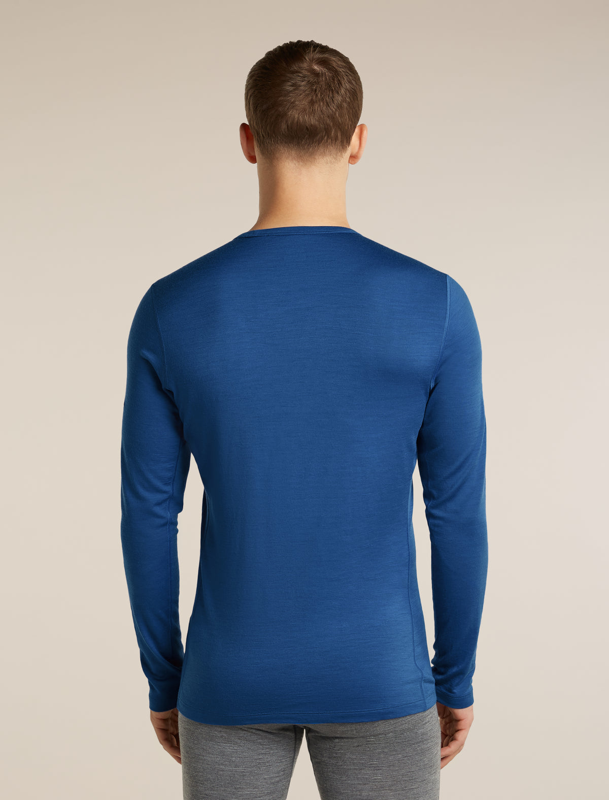Men's Merino 200 Oasis Long Sleeve Crewe Rising Light Lazurite - 2