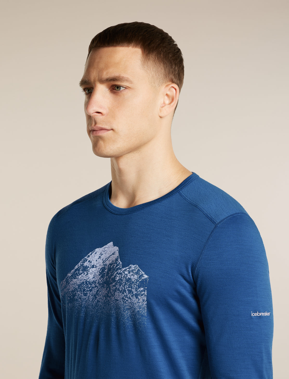 Men's Merino 200 Oasis Long Sleeve Crewe Rising Light Lazurite - 7