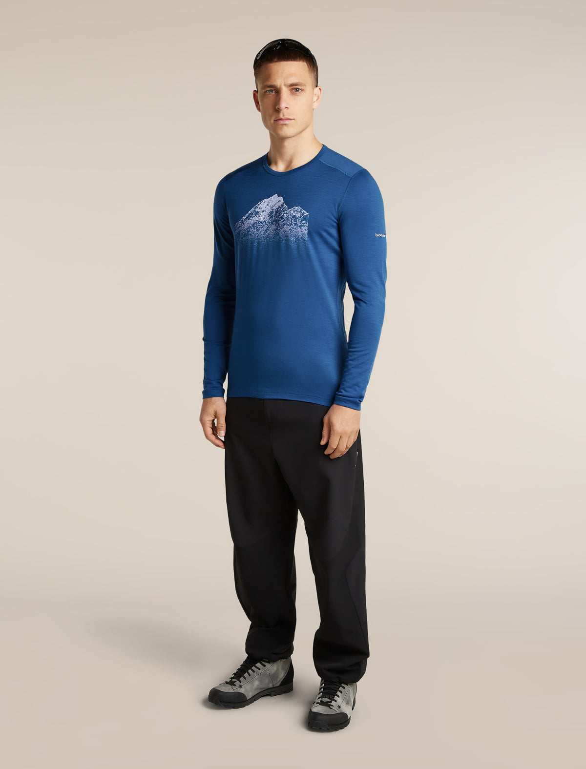 Men's Merino 200 Oasis Long Sleeve Crewe Rising Light Lazurite - 4