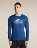 Men's Merino 200 Oasis Long Sleeve Crewe Rising Light Lazurite - 5