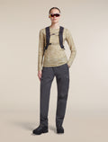 Women's Merino 200 Oasis Long Sleeve Crewe Moss Bloom AOP Cumin/Undyed/Aop - 4