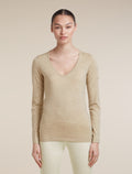 Women's Merino 200 Oasis Long Sleeve V Neck Bay Heather - 1