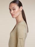 Women's Merino 200 Oasis Long Sleeve V Neck Bay Heather - 6