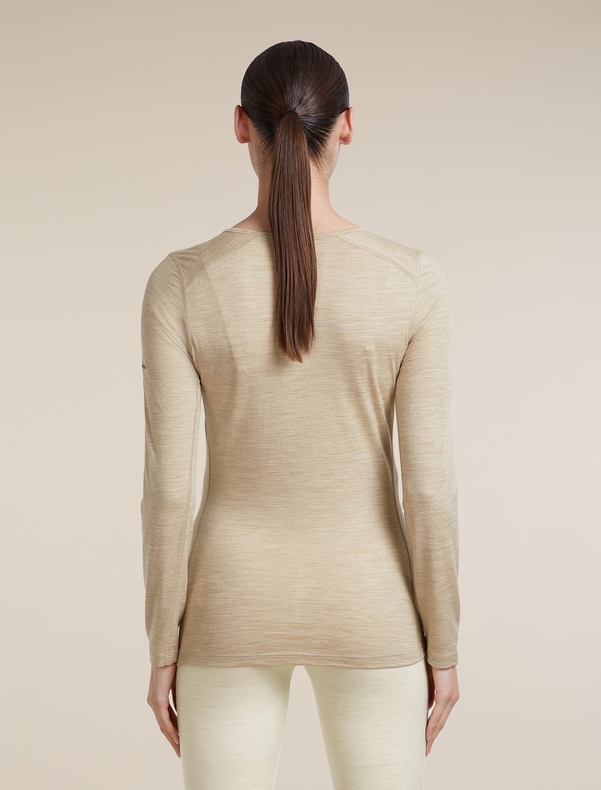 Women's Merino 200 Oasis Long Sleeve V Neck Bay Heather - 2