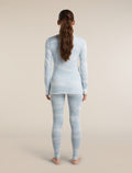 Women's Merino 260 Oasis Vertex Long Sleeve Half Zip Chillwave Snow/Zinc Blue - 7