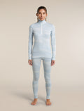 Women's Merino 260 Oasis Vertex Long Sleeve Half Zip Chillwave Snow/Zinc Blue - 3