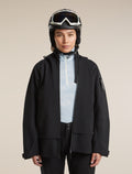 Women's Merino 260 Oasis Vertex Long Sleeve Half Zip Chillwave Snow/Zinc Blue - 5