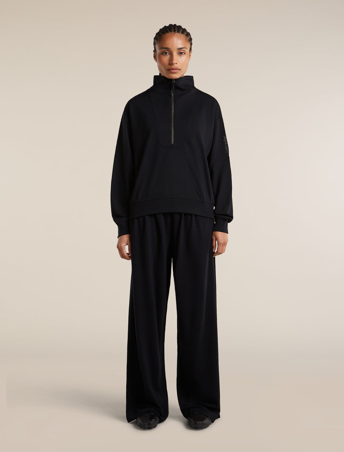 Women's Merino Blend 150 Drift Wide Leg Pants Black - 3
