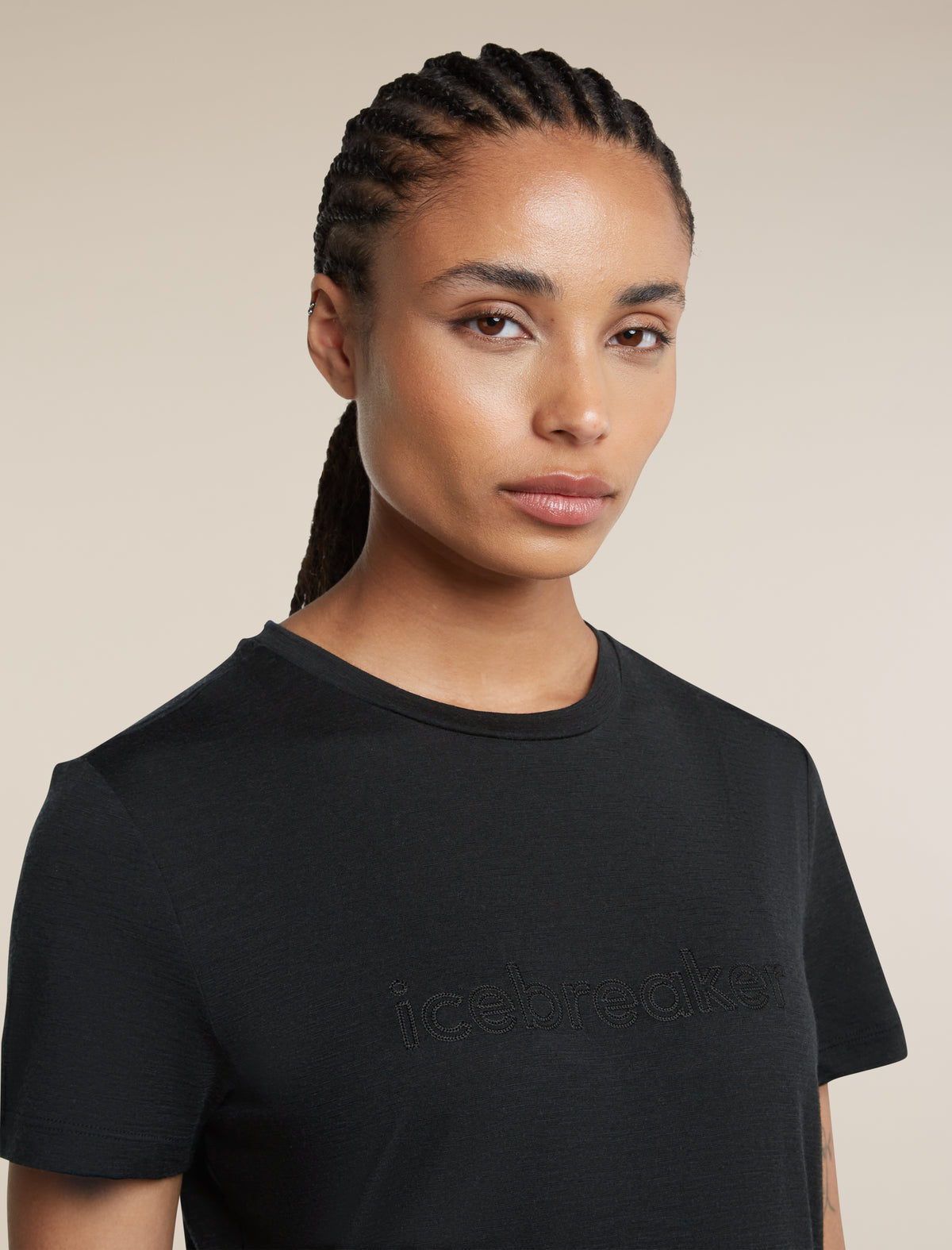 Women's Merino 150 Tech Lite Short Sleeve T Shirt IB Stitchline Black - 5