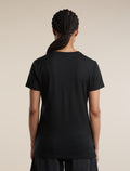 Women's Merino 150 Tech Lite Short Sleeve T Shirt IB Stitchline Black - 2