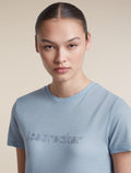 Women's Merino 150 Tech Lite Short Sleeve T Shirt IB Stitchline Zinc Blue - 6