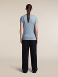 Women's Merino 150 Tech Lite Short Sleeve T Shirt IB Stitchline Zinc Blue - 7