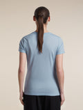 Women's Merino 150 Tech Lite Short Sleeve T Shirt IB Stitchline Zinc Blue - 2