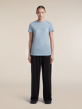 Women's Merino 150 Tech Lite Short Sleeve T Shirt IB Stitchline Zinc Blue - 3