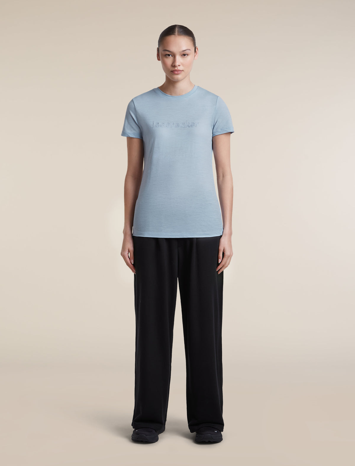 Women's Merino 150 Tech Lite Short Sleeve T Shirt IB Stitchline Zinc Blue - 3