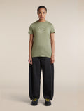 Women's Merino 150 Tech Lite Short Sleeve T Shirt Peaceful Pass Sleeve Lichen - 3