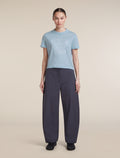 Women's Merino 150 Tech Lite Short Sleeve Crop T Shirt Great Heights Zinc Blue - 3