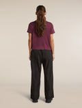 Women's Merino 150 Tech Lite Short Sleeve Crop T Shirt Great Heights Dark Berry - 6