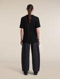 Women's Merino 150 Tech Lite Short Sleeve Relaxed T Shirt icebreaker Heritage Black - 6