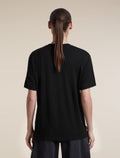 Women's Merino 150 Tech Lite Short Sleeve Relaxed T Shirt icebreaker Heritage Black - 2
