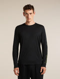 Men's Merino 150 Tech Lite Long Sleeve T Shirt IB Vertical Black - 1