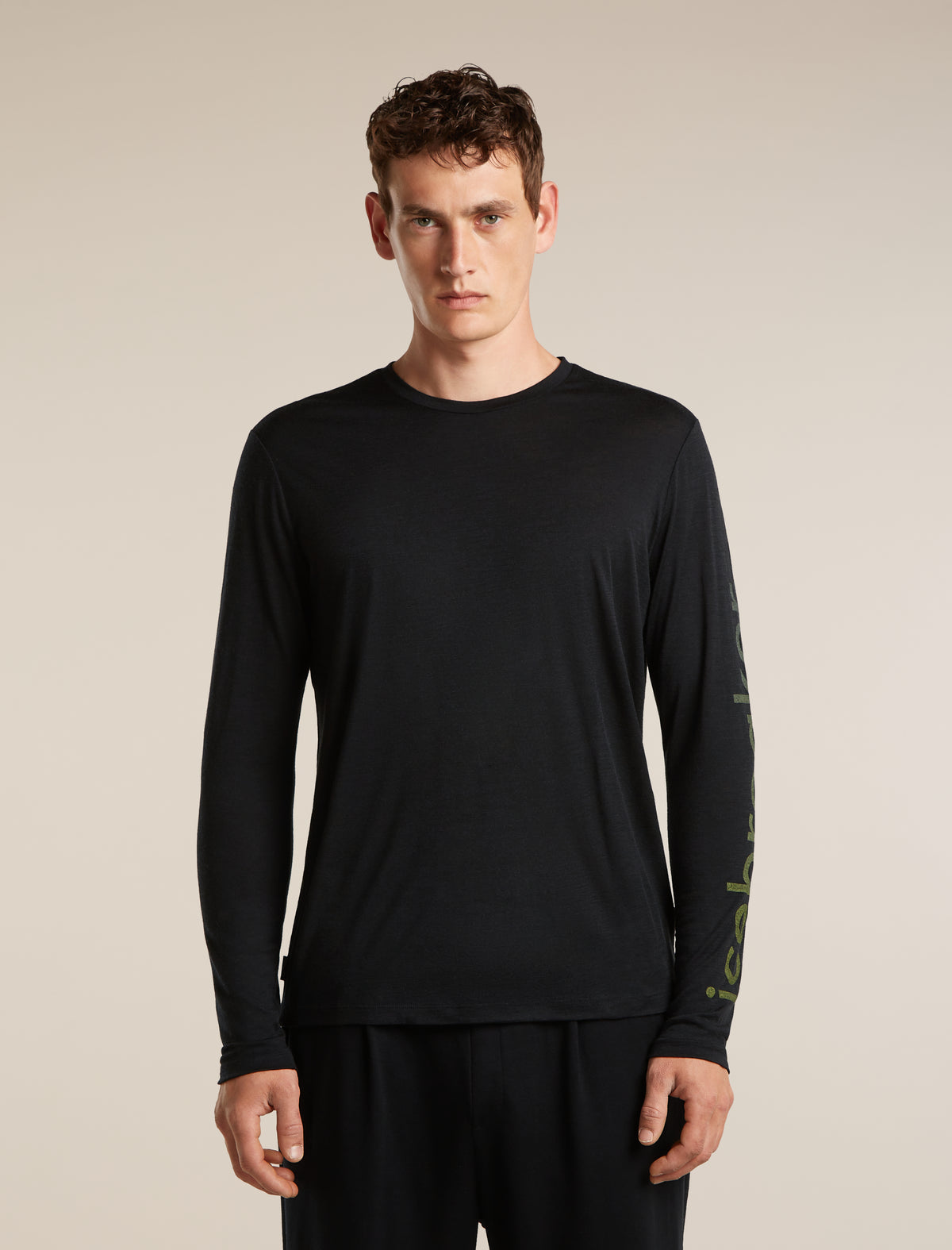 Men's Merino 150 Tech Lite Long Sleeve T Shirt IB Vertical Black - 1