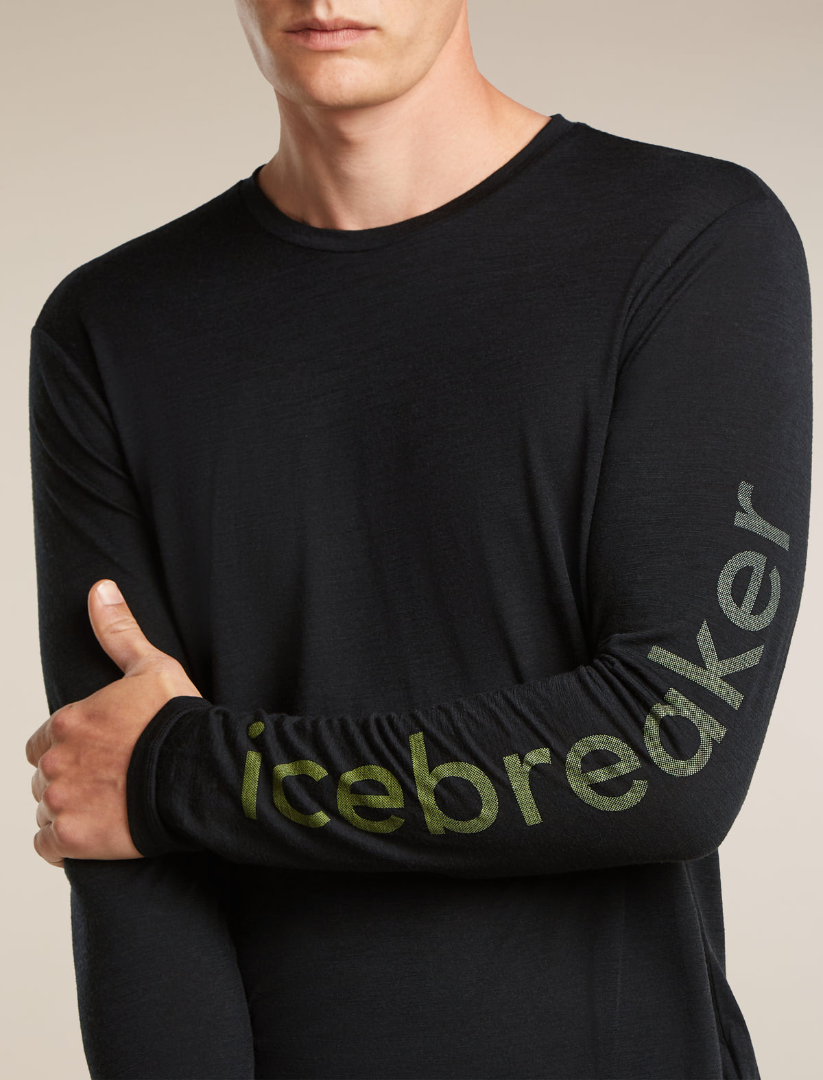 Men's Merino 150 Tech Lite Long Sleeve T Shirt IB Vertical Black - 6