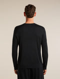 Men's Merino 150 Tech Lite Long Sleeve T Shirt IB Vertical Black - 2