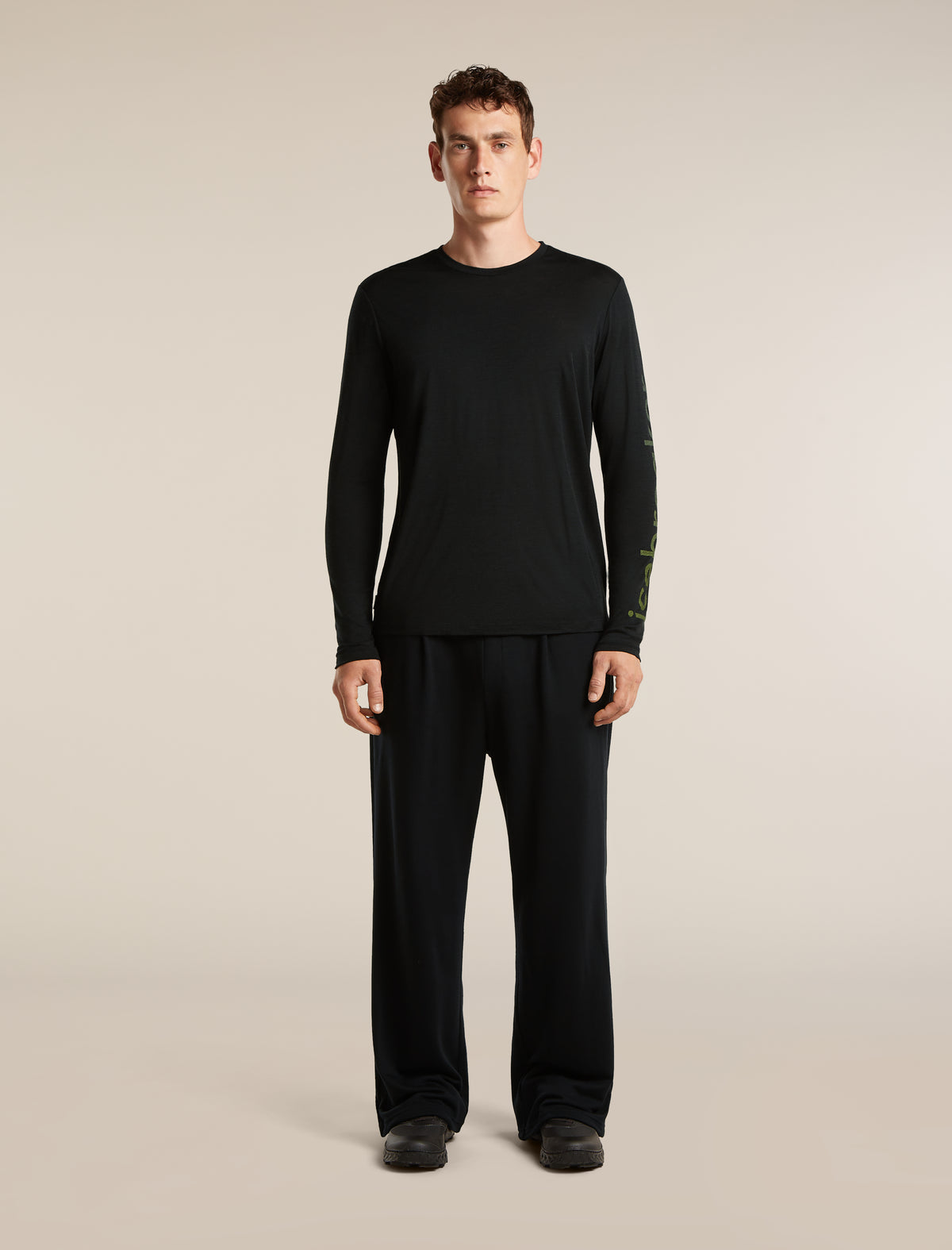 Men's Merino 150 Tech Lite Long Sleeve T Shirt IB Vertical Black - 3